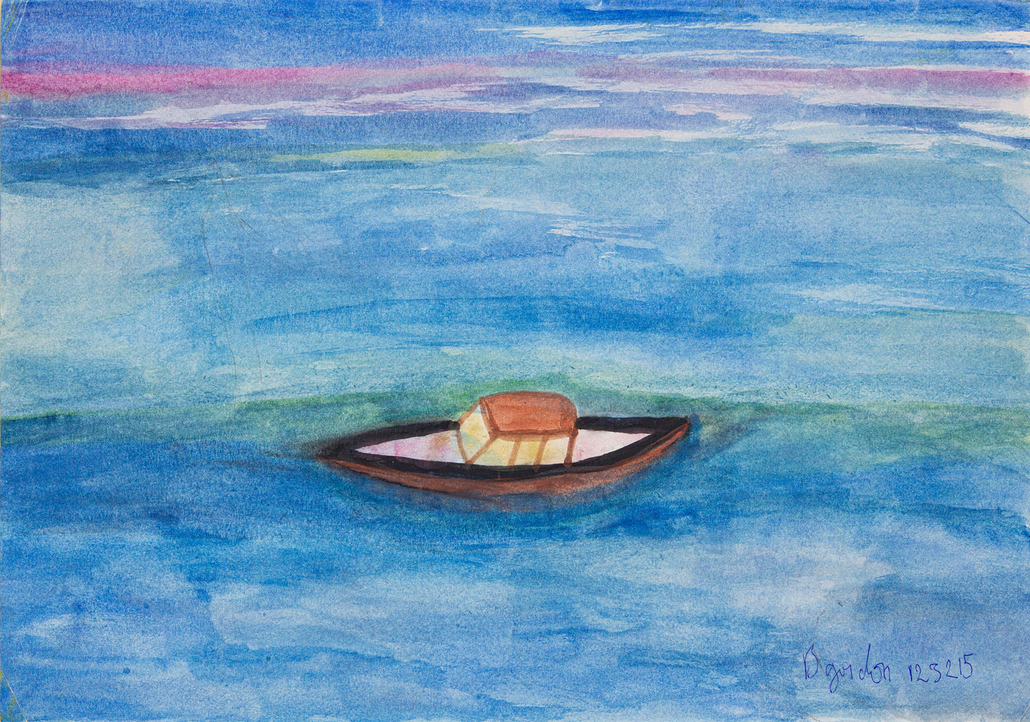 Barrington / Boat in the middle of blue ocean