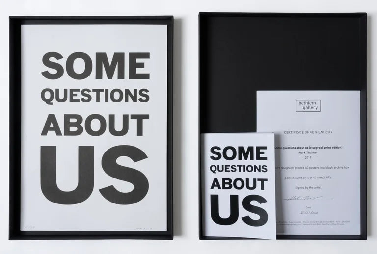 Mark Titchner / Some Questions About Us risograph print set